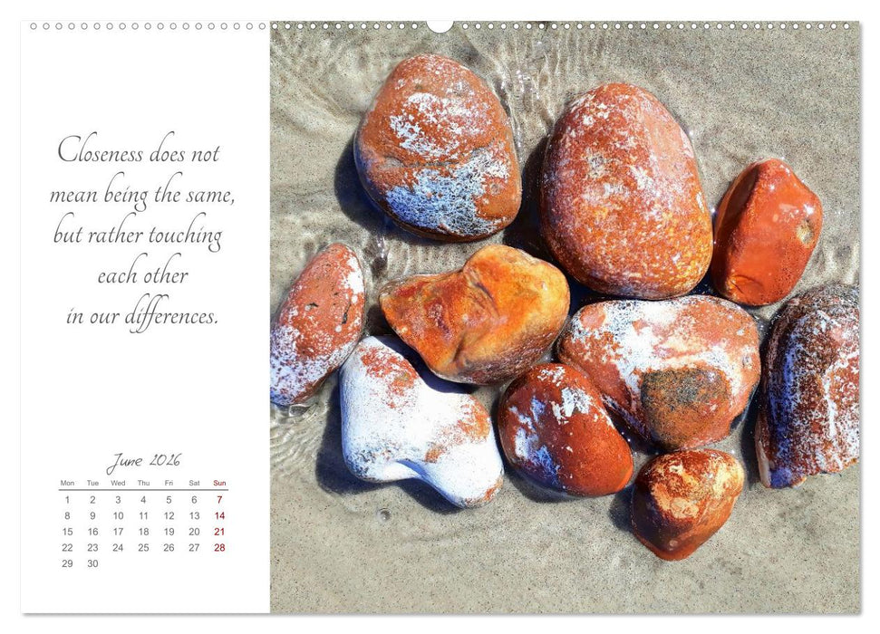 What stones reveal - Stone pictures and poetry to pause for reflection (CALVENDO Premium-Calendar 2026)