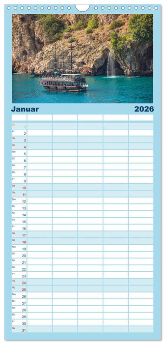 Türkei, Antalya: Urlaubsparadies am Mittelmeer (CALVENDO Familienplaner 2026)