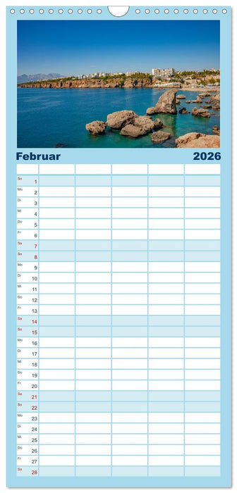 Türkei, Antalya: Urlaubsparadies am Mittelmeer (CALVENDO Familienplaner 2026)