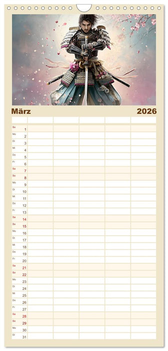 Die Seele des Schwertes – Samurai im Bild (CALVENDO Familienplaner 2026)