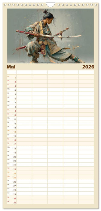 Die Seele des Schwertes – Samurai im Bild (CALVENDO Familienplaner 2026)