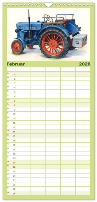 Alte Schlepper in neuem Glanz (CALVENDO Familienplaner 2026)