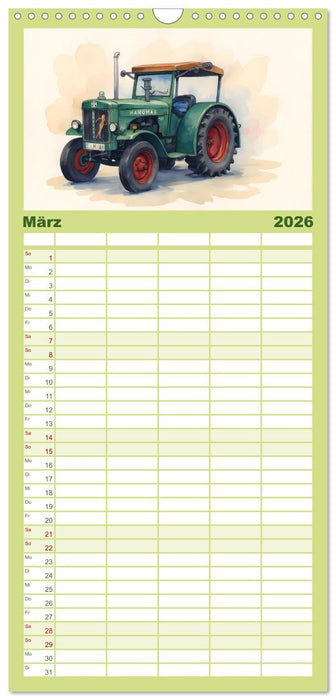 Alte Schlepper in neuem Glanz (CALVENDO Familienplaner 2026)