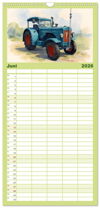 Alte Schlepper in neuem Glanz (CALVENDO Familienplaner 2026)