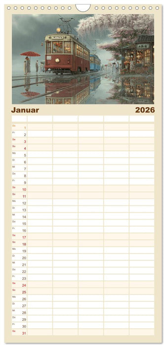 Straßenbahnen - Pulsadern der Stadt (CALVENDO Familienplaner 2026)