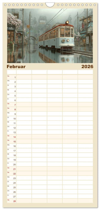 Straßenbahnen - Pulsadern der Stadt (CALVENDO Familienplaner 2026)