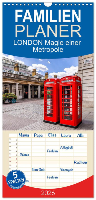 LONDON Magie einer Metropole (CALVENDO Familienplaner 2026)