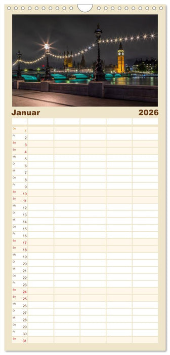 LONDON Magie einer Metropole (CALVENDO Familienplaner 2026)