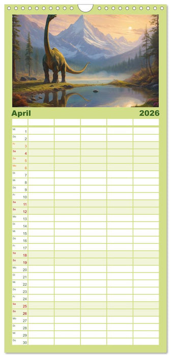 Eine Reise in die Vergangenheit - Entdeckung der Tierwelt (CALVENDO Familienplaner 2026)