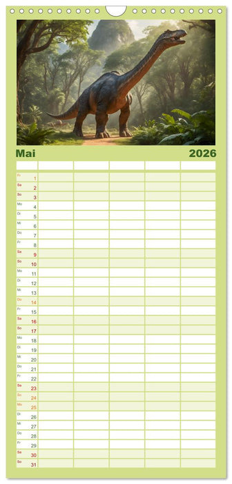 Eine Reise in die Vergangenheit - Entdeckung der Tierwelt (CALVENDO Familienplaner 2026)