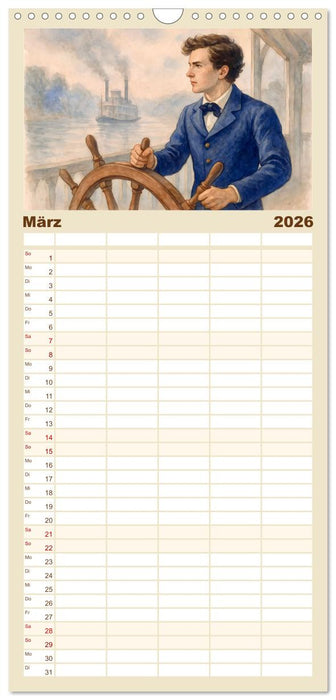 Mark Twain (CALVENDO Familienplaner 2026)