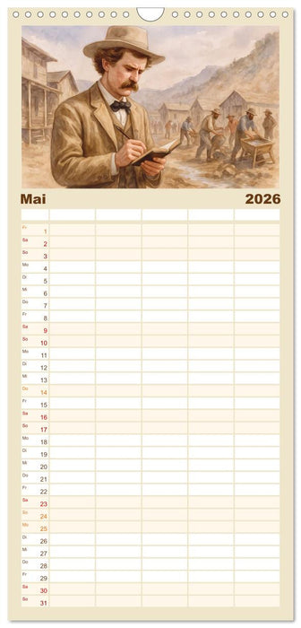 Mark Twain (CALVENDO Familienplaner 2026)
