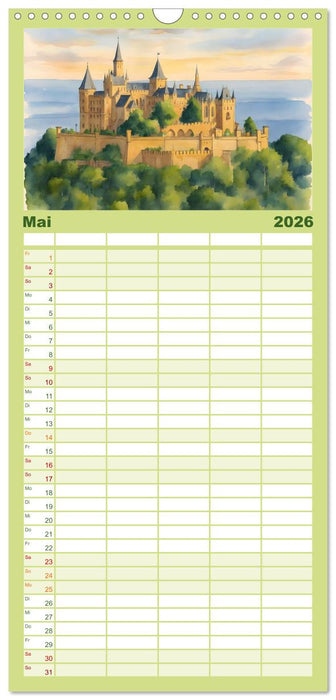 Deutsche Schlösser und Burgen (CALVENDO Familienplaner 2026)