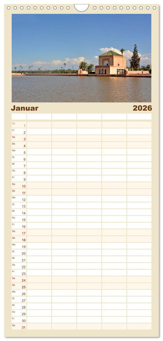 Marrakesch die rote Stadt (CALVENDO Familienplaner 2026)