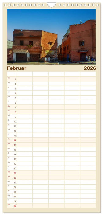 Marrakesch die rote Stadt (CALVENDO Familienplaner 2026)