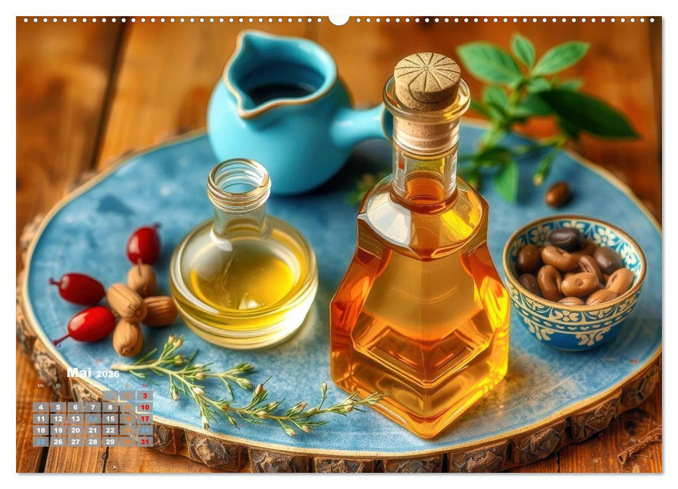 Mediterrane feinste Öle (CALVENDO Premium Wandkalender 2026)