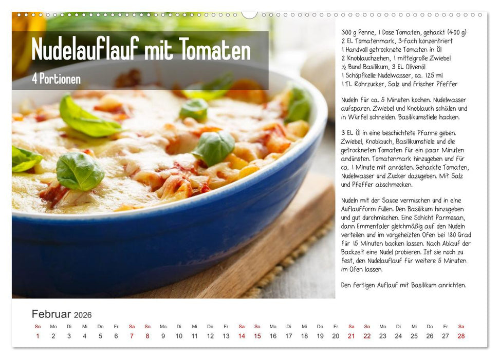 Fleischlos glücklich - 12 Foodfotos mit leckeren Rezepten (CALVENDO Premium Wandkalender 2026)