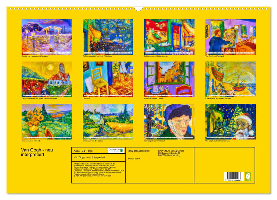 Van Gogh - neu interpretiert (CALVENDO Wandkalender 2026)