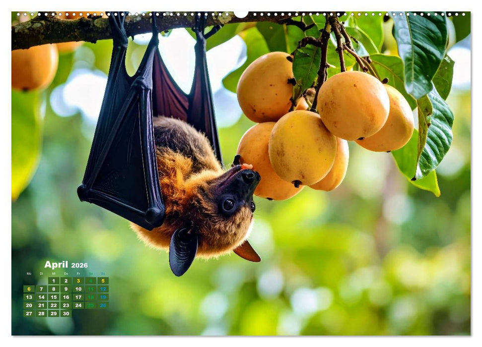 Flughunde - Meister der Nacht (CALVENDO Premium Wandkalender 2026)