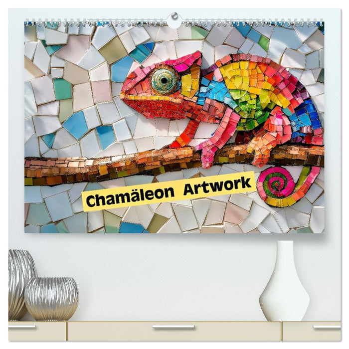 Chamäleon Artwork (CALVENDO Premium Wandkalender 2026)