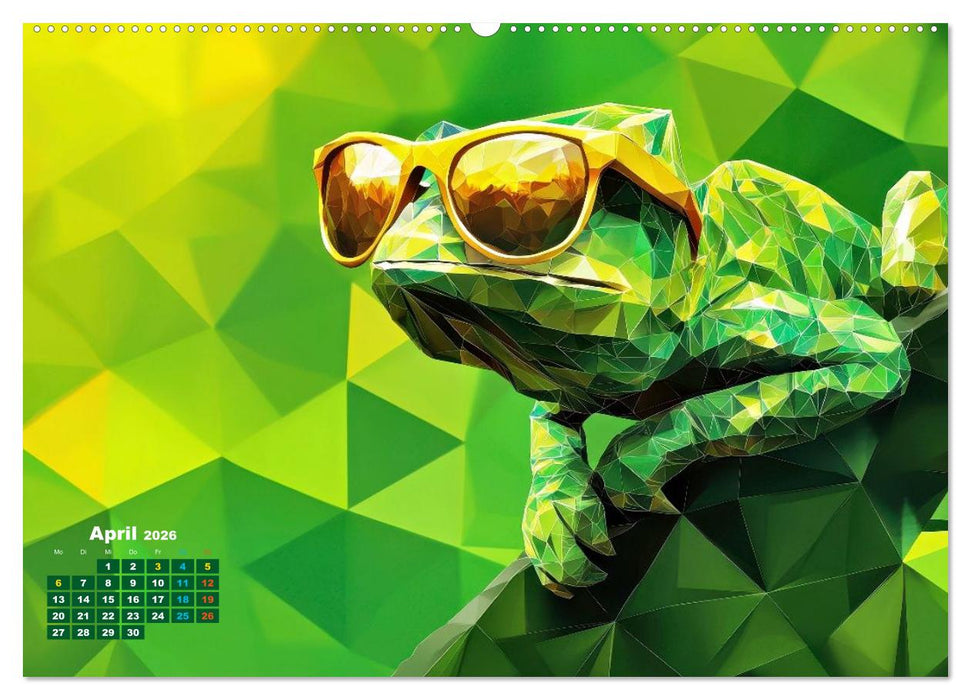 Chamäleon Artwork (CALVENDO Premium Wandkalender 2026)