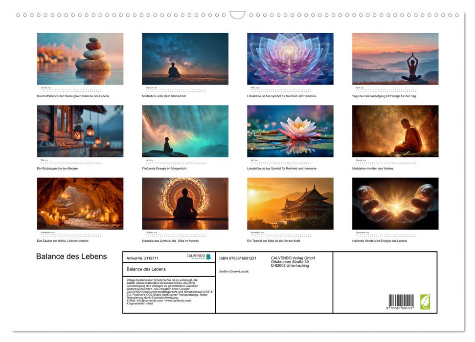Balance des Lebens (CALVENDO Wandkalender 2026)