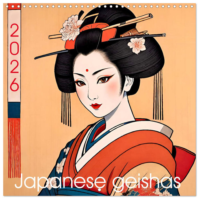 Japanese geishas (CALVENDO Monthly Calendar 2026)
