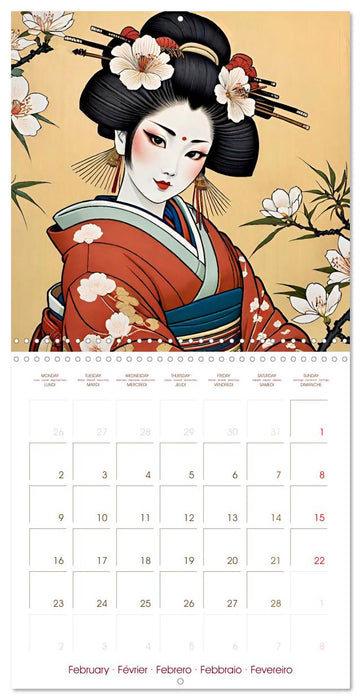 Japanese geishas (CALVENDO Monthly Calendar 2026)