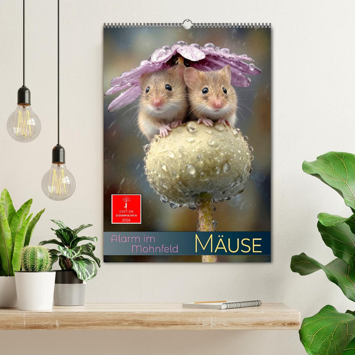 Mäuse - Alarm im Mohnfeld (CALVENDO Wandkalender 2026)