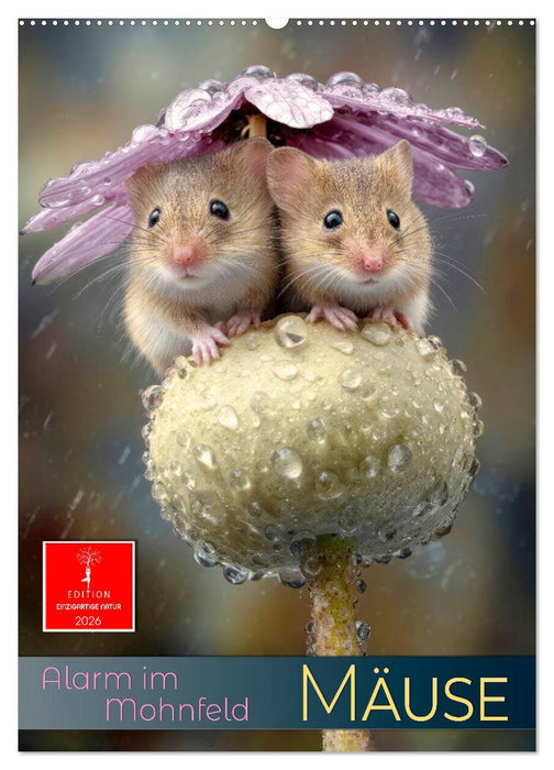 Mäuse - Alarm im Mohnfeld (CALVENDO Wandkalender 2026)
