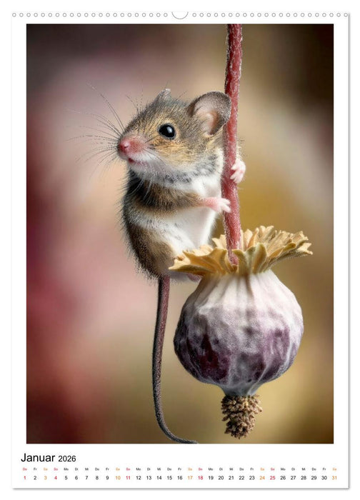 Mäuse - Alarm im Mohnfeld (CALVENDO Wandkalender 2026)