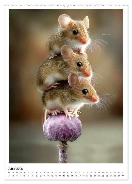 Mäuse - Alarm im Mohnfeld (CALVENDO Wandkalender 2026)
