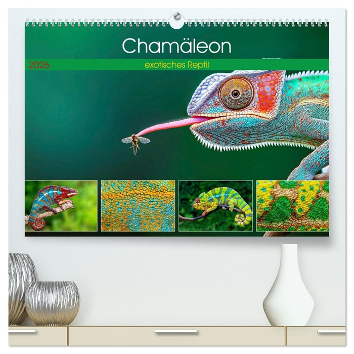 Chamäleon - exotisches Reptil (CALVENDO Premium Wandkalender 2026)