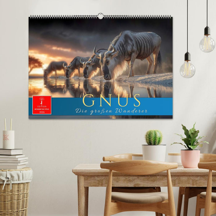 Gnus - die großen Wanderer (CALVENDO Wandkalender 2026)
