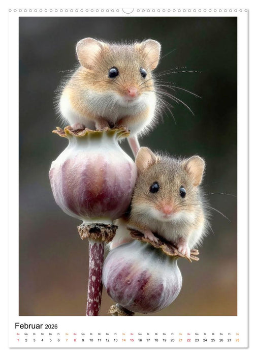 Mäuse - Alarm im Mohnfeld (CALVENDO Premium Wandkalender 2026)