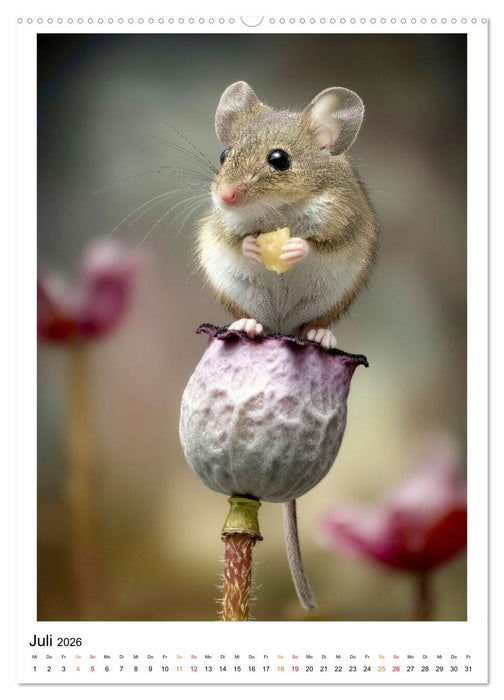 Mäuse - Alarm im Mohnfeld (CALVENDO Premium Wandkalender 2026)
