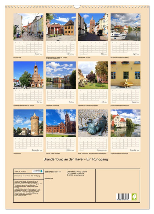 Brandenburg an der Havel - Ein Rundgang (CALVENDO Wandkalender 2026)