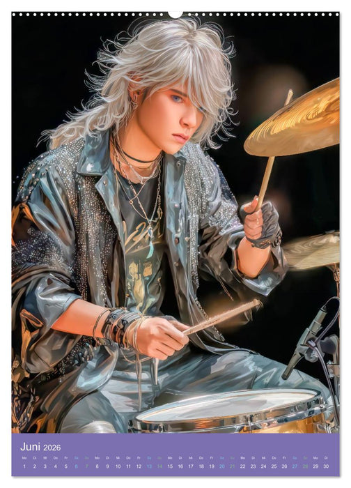 Popstars - Inspiriert vom Mangastil (CALVENDO Wandkalender 2026)