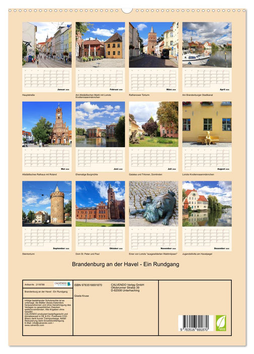 Brandenburg an der Havel - Ein Rundgang (CALVENDO Premium Wandkalender 2026)