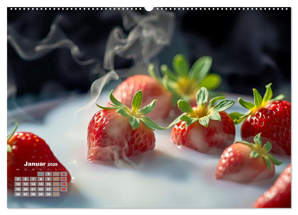 Superfood Blaubeeren und Erdbeeren (CALVENDO Wandkalender 2026)