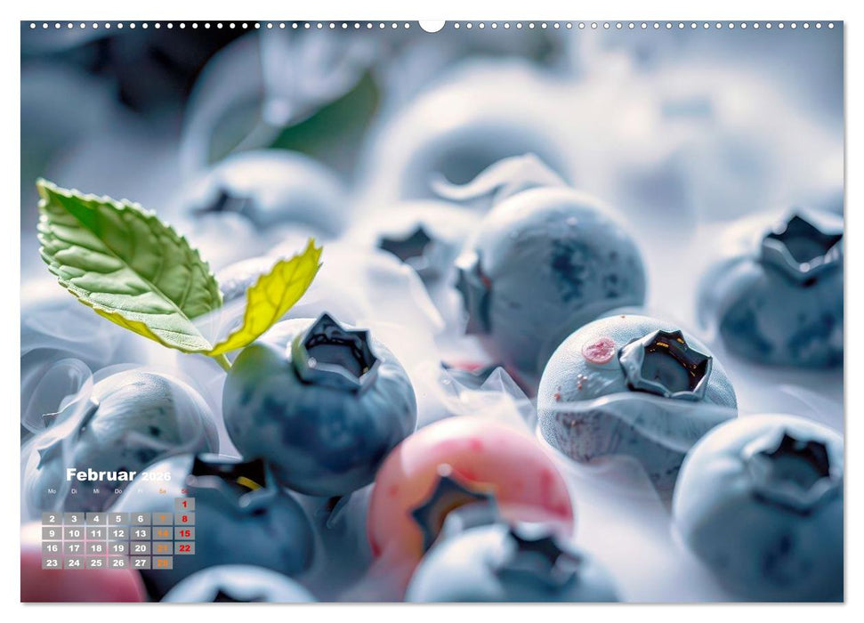 Superfood Blaubeeren und Erdbeeren (CALVENDO Wandkalender 2026)