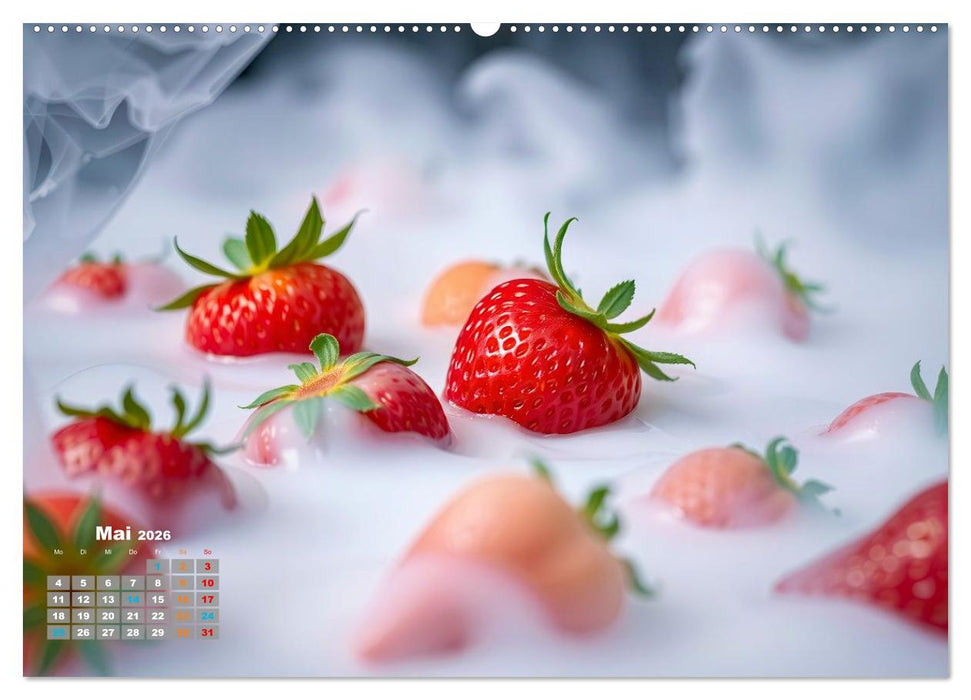 Superfood Blaubeeren und Erdbeeren (CALVENDO Wandkalender 2026)
