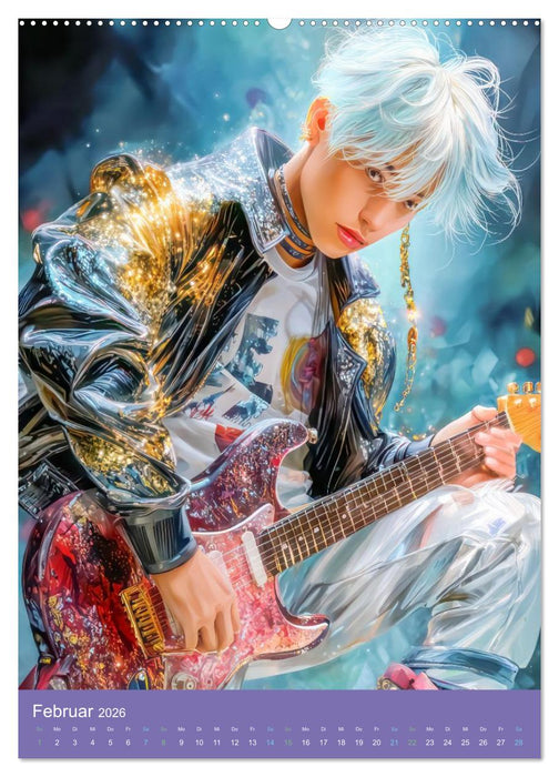 Popstars - Inspiriert vom Mangastil (CALVENDO Premium Wandkalender 2026)