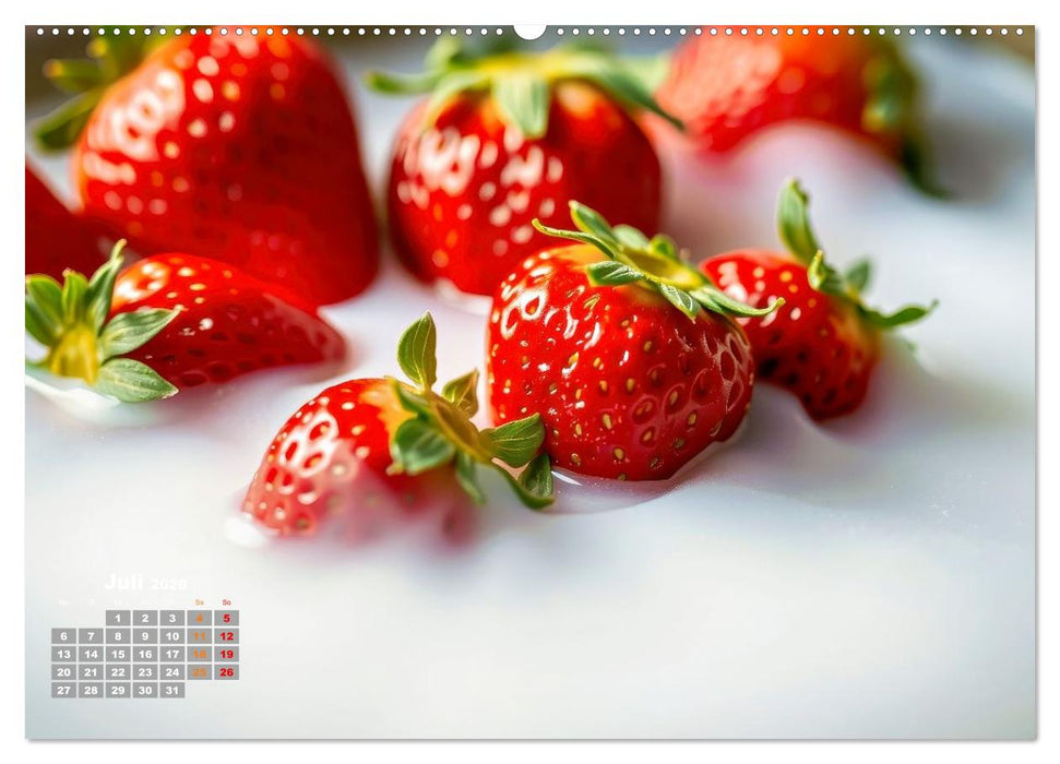 Superfood Blaubeeren und Erdbeeren (CALVENDO Premium Wandkalender 2026)