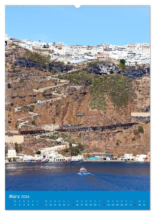 Griechenland - Die griechischen Inseln Mykonos und Santorini (CALVENDO Premium Wandkalender 2026)