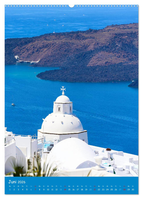 Griechenland - Die griechischen Inseln Mykonos und Santorini (CALVENDO Premium Wandkalender 2026)