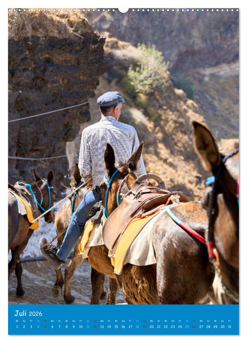 Griechenland - Die griechischen Inseln Mykonos und Santorini (CALVENDO Premium Wandkalender 2026)