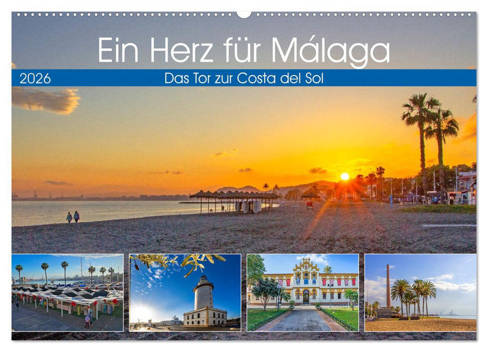 Ein Herz für Málaga (CALVENDO Wandkalender 2026)