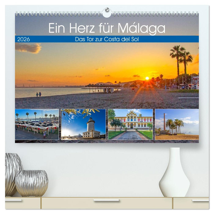 Ein Herz für Málaga (CALVENDO Premium Wandkalender 2026)