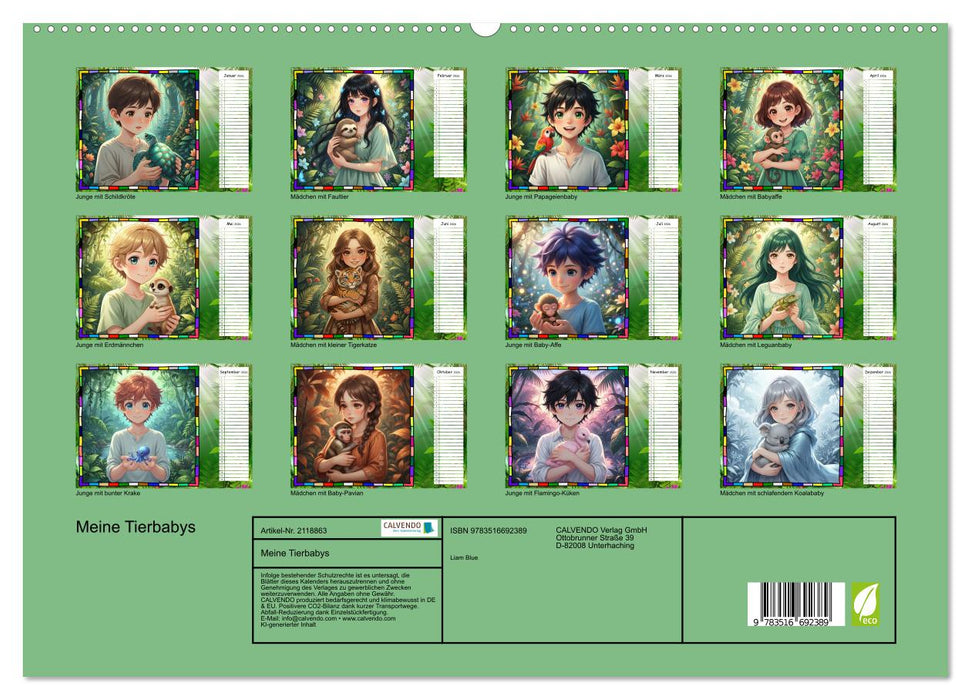 Meine Tierbabys (CALVENDO Premium Wandkalender 2026)